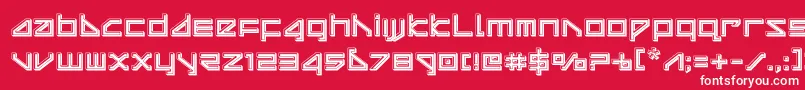 deltaraybevel Font – White Fonts on Red Background
