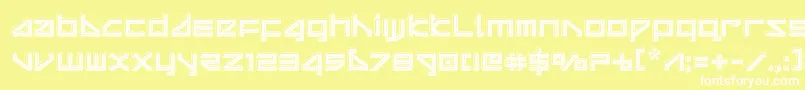 フォントdeltaraybevel – 黄色い背景に白い文字