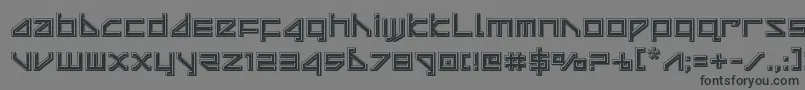 deltaraybevel Font – Black Fonts on Gray Background