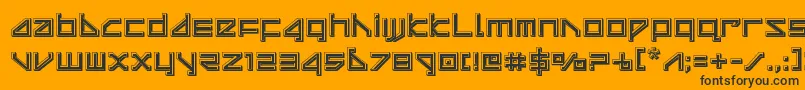 deltaraybevel Font – Black Fonts on Orange Background