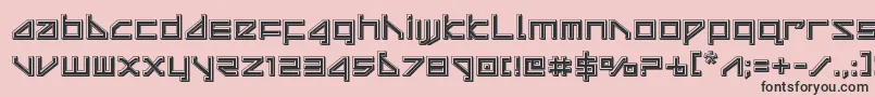 deltaraybevel Font – Black Fonts on Pink Background