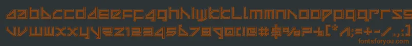 deltaraybevel Font – Brown Fonts on Black Background