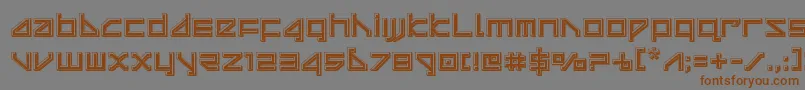 deltaraybevel Font – Brown Fonts on Gray Background