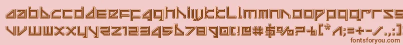 deltaraybevel Font – Brown Fonts on Pink Background