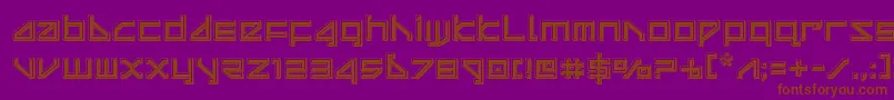 deltaraybevel Font – Brown Fonts on Purple Background