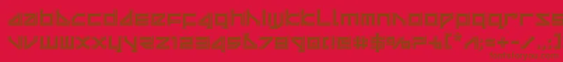 deltaraybevel-Schriftart – Braune Schriften auf rotem Hintergrund