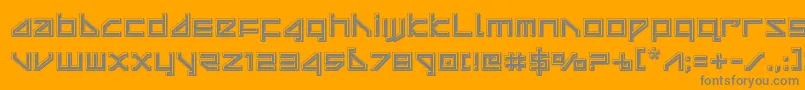 deltaraybevel Font – Gray Fonts on Orange Background