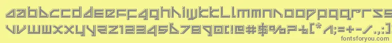 deltaraybevel Font – Gray Fonts on Yellow Background