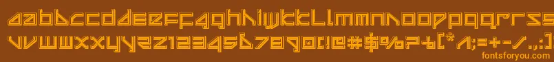 deltaraybevel Font – Orange Fonts on Brown Background