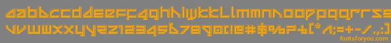 deltaraybevel Font – Orange Fonts on Gray Background