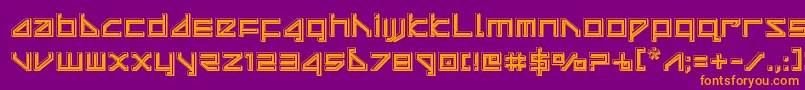 deltaraybevel Font – Orange Fonts on Purple Background