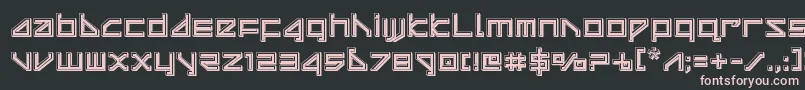 deltaraybevel Font – Pink Fonts on Black Background