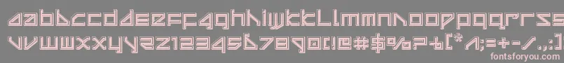deltaraybevel Font – Pink Fonts on Gray Background