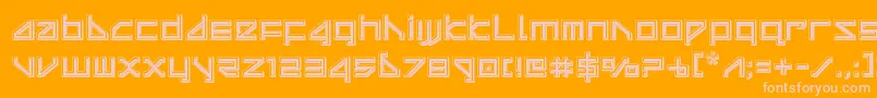 deltaraybevel Font – Pink Fonts on Orange Background