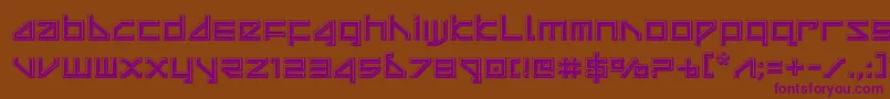 deltaraybevel Font – Purple Fonts on Brown Background