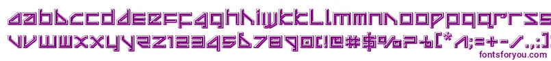 deltaraybevel Font – Purple Fonts on White Background
