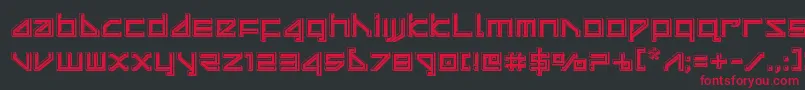 deltaraybevel Font – Red Fonts on Black Background