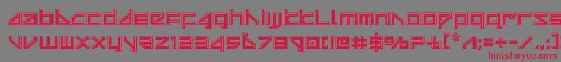 deltaraybevel Font – Red Fonts on Gray Background