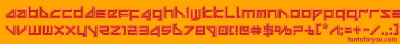 deltaraybevel Font – Red Fonts on Orange Background