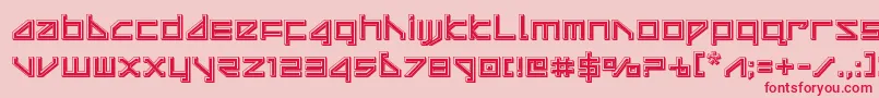 deltaraybevel Font – Red Fonts on Pink Background