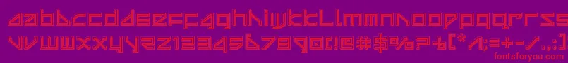 fuente deltaraybevel – Fuentes Rojas Sobre Fondo Morado