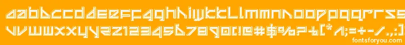 deltaraybevel Font – White Fonts on Orange Background