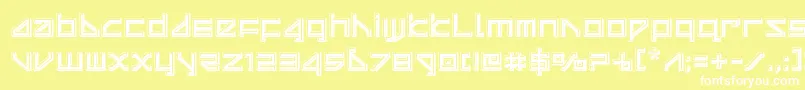deltaraybevel Font – White Fonts on Yellow Background