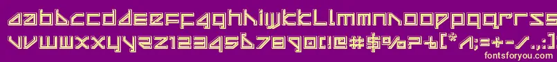deltaraybevel Font – Yellow Fonts on Purple Background