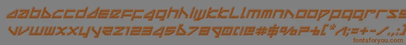 deltaraybevelital Font – Brown Fonts on Gray Background