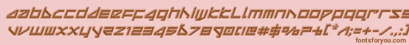 deltaraybevelital Font – Brown Fonts on Pink Background
