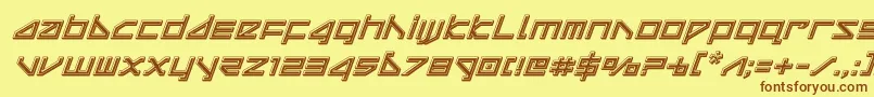 deltaraybevelital Font – Brown Fonts on Yellow Background