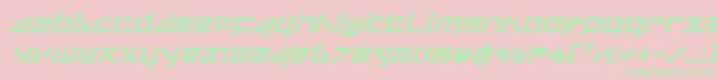 deltaraybevelital Font – Green Fonts on Pink Background