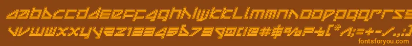 deltaraybevelital Font – Orange Fonts on Brown Background