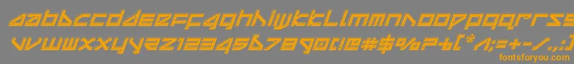 deltaraybevelital Font – Orange Fonts on Gray Background