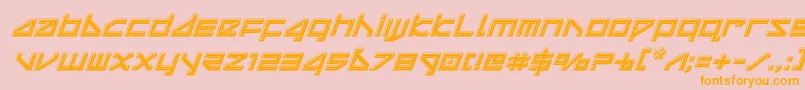 deltaraybevelital Font – Orange Fonts on Pink Background