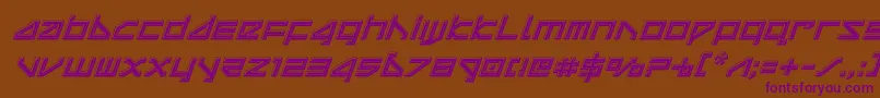 deltaraybevelital Font – Purple Fonts on Brown Background