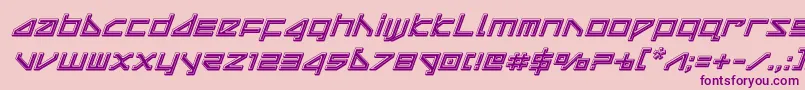 deltaraybevelital Font – Purple Fonts on Pink Background
