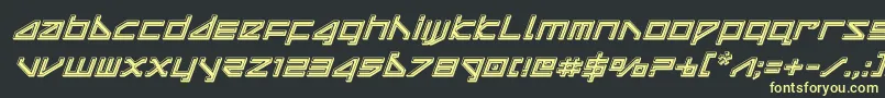 deltaraybevelital Font – Yellow Fonts on Black Background