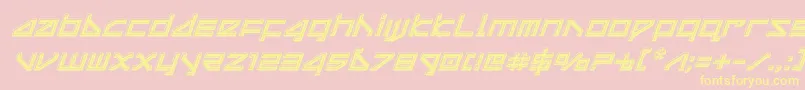 deltaraybevelital Font – Yellow Fonts on Pink Background