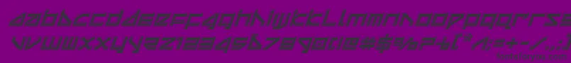 deltaraybevelital Font – Black Fonts on Purple Background