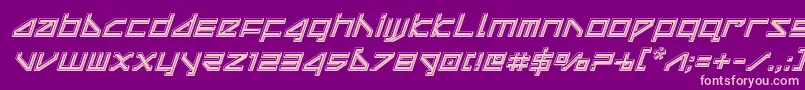 deltaraybevelital Font – Pink Fonts on Purple Background