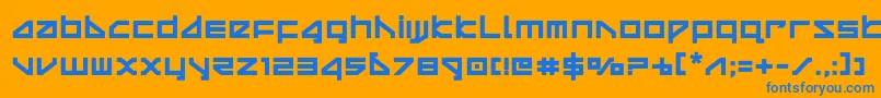 Czcionka deltaraybold – niebieskie czcionki na pomarańczowym tle