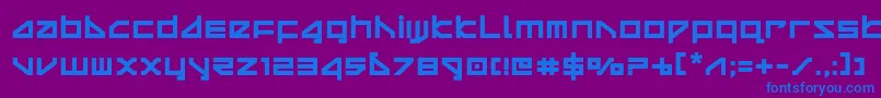 deltaraybold Font – Blue Fonts on Purple Background