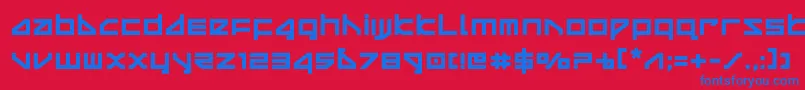 deltaraybold Font – Blue Fonts on Red Background