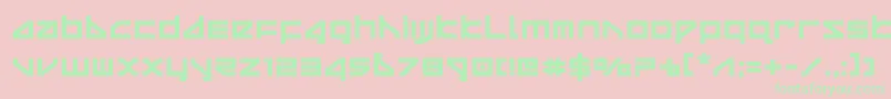 フォントdeltaraybold – ピンクの背景に緑の文字