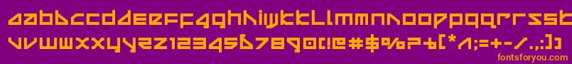 deltaraybold Font – Orange Fonts on Purple Background