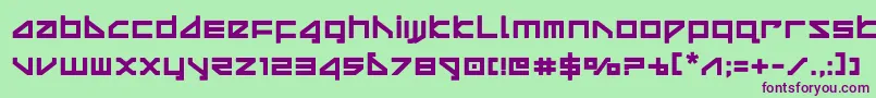 deltaraybold Font – Purple Fonts on Green Background