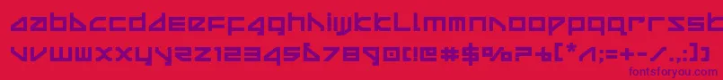Fonte deltaraybold – fontes roxas em um fundo vermelho
