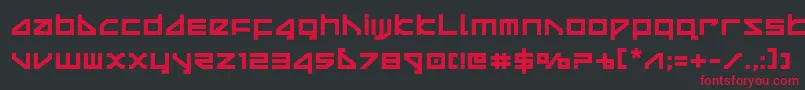 deltaraybold Font – Red Fonts on Black Background