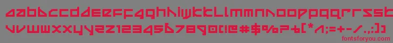 フォントdeltaraybold – 赤い文字の灰色の背景